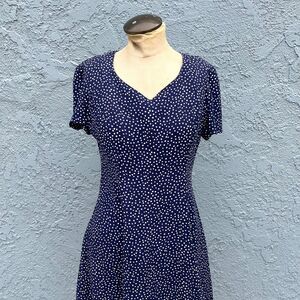 90s Polka Dot Dress Size 8 petite grunge